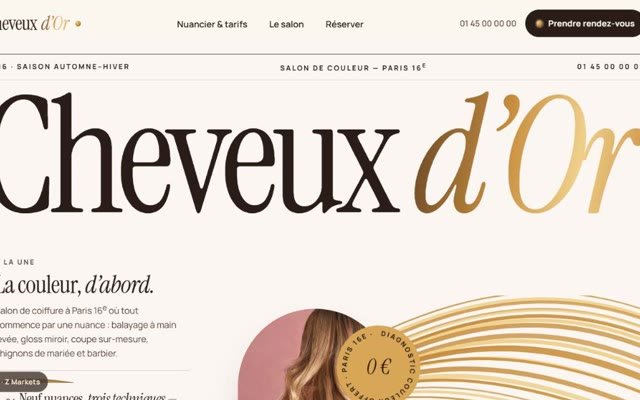 Exemple de site vitrine — Salon de coiffure · Paris