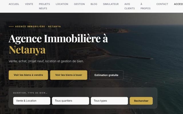 Site du client Dagé Realty — Agence immobilière