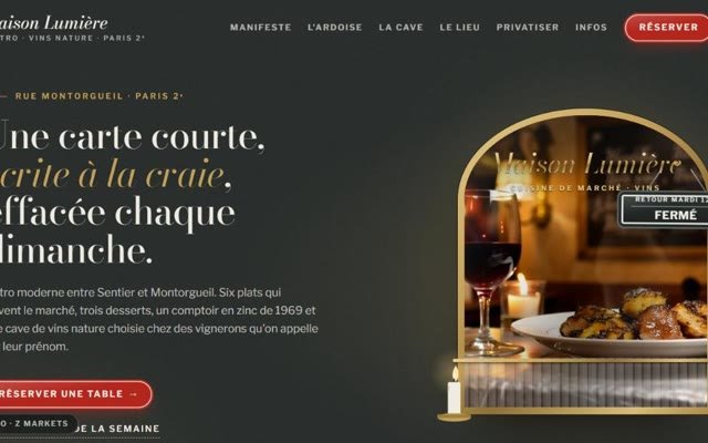Exemple de site vitrine — Restauration