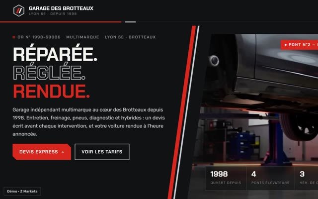 Exemple de site vitrine — Garage auto · Lyon
